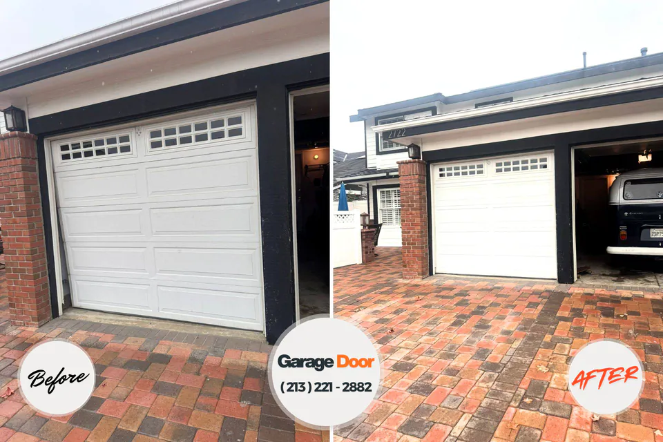Before and after: garage door repair North Bend, WA